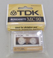 Microcassette TDK MC 90 do dyktafonu