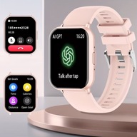 SMARTWATCH DAMSKI RÓŻOWY Z FUNKCJĄ AI MENU ROZMOWY