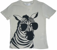 T-shirt zebra r. 122/128 H&M