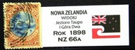 ZNACZKI STARA NOWA ZELANDIA 1898 GORA DWA (K