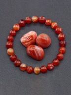 Bransoletka z agatu czerwonego 8 mm