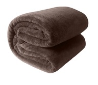 Miękki koc pled narzuta 150x200 cm brązowy różne kolory dekoracyjny prezent