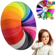 WKŁADY DO DŁUGOPISU 3D PEN 20 KOLORÓW FILAMENTY PLA EKOLOGICZNE 100M 20X 5M