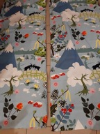 VINTAGE Lotta KUHLHORN SWEDEN TKANINA MATERIAŁ ZASŁONY 2 SZTUKI