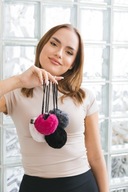 Brelok do kluczy pompon torba na zakupy