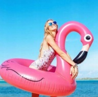 FLAMING RÓŻOWY KOŁO DMUCHANE 110 CM