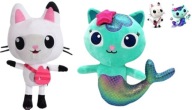 Zestaw 2 duże maskotki pluszaki Koci Domek Gabi Syrenkotka i Kiciuś Panduś