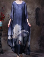 BOHO SUKIENKA MAXI jak MALOWANY JEDWAB plus size