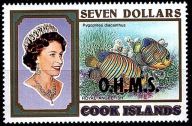 **806 COOK ISLANDS - NADRUKI URZĘDOWE 68 - NOMINAŁ 7$ = 10E - KORALOWCE
