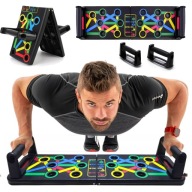 WYTRZYMAŁA DESKA + UCHWYT DO POMPEK ĆWICZENIA KLATKI PUSH UP 14W1 SKŁADANA