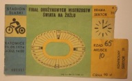 BILET - ŻUŻEL - STADION ŚLASKI 1974 r - FINAŁ DRUŻYNOWYCH MISTRZOSTW ŚWIATA