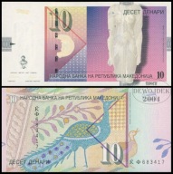 BNB - MACEDONIA 10 Denarów Denari 1997 KФ 683417 # P14b # dwa podpisy # UNC