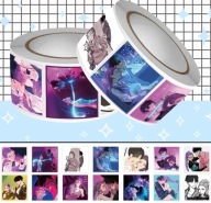 Rolka 500 naklejek, etykiety obrazków kpop demon hunters nagrody