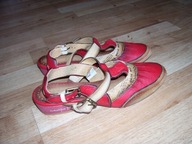 SKÓRZANE KRYTE SANDAŁY MACIEJKA - roz.36 + jedwabna apaszka gratis