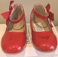 Pantofelki "lakierki" eleganckie dla dziewczynki r.30 czerwone
