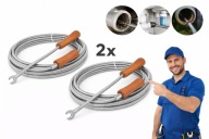 2 X SPIRALA KANALIZACYJNA 5 M X 9MM DO PRZETYKANIA RUR SPRĘŻYNKA ŻMIJKA
