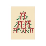 Plakat „Ribbon Christmas Tree” – Ilustracyjny Plakat Świąteczny