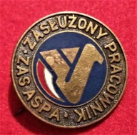 odznaka - Zasłużony Pracownik ZAS ASPA
