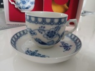 2x Nowa Filiżanka podstawek do mokki Fürstenberg niebieska porcelana