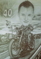 Karykatura A4 1 osoba zdjęcia rocznica urodziny ślub rysunek portret on ona