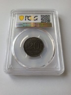 20 fenigów 1917 FF rok PCGS MS 62 piękne warto !!! stan 1/ 1-