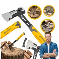 SIEKIERA CIESIELSKA 3W1 HARTOWANA OGRODOWA DO RĄBANIA DREWNA LASU MŁOT