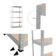 Regal metalowy 750 kg 180x90x40 do garaż, piwnica, warsztat