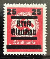 Niemcy wydanie lokalne Glauchau 1945r. Mi37 * gw. BPP, 22Euro