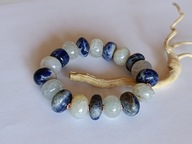 Bransoletka naturalne agaty smocze z sodalitem