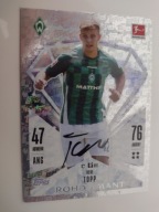 Karta topps match attax autograf Bundesliga Werder Keke Topp Rohdiamant