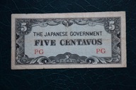 Banknot Japonia okupacja 5 centavos !!!