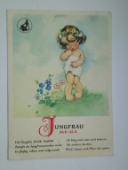 Znak zodiaku - PANNA - charakterystyka znaku STARA pocztówka