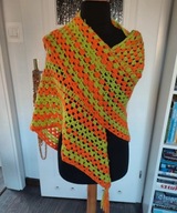 Chusta handmade na szydełku boho hippie rękodzieło