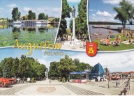 AUGUSTÓW - PRZYSTAŃ ŻEGLUGI - RYNEK ZYGMUNTA AUGUSTA - PLAŻA - HERB