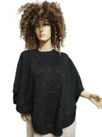 PONCZO dzianinowe z wełną złota nitka 34/36