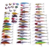 ZESTAW PRZYNĘTY WOBLERY NA RYBY WĘDKARSKI RYBKI WOBLER SANDACZ OKOŃ 56 EL.