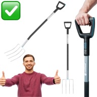 WIDŁY OSTRE CZARNE METALOWE OGRODOWE WYTRZYMAŁE 24. x 137 cm | CELLFAST