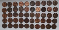 USA zestaw 50 x 1cent ciekawy mix roczników lata 70te i 80te POLECAM