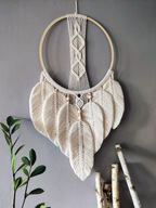 Łapacz snów duży Makrama Rustykalny dom piórka Boho