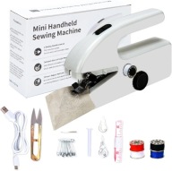 Przenośna maszyna do szycia ze złączem USB, wielofunkcyjna przenośna Różowa