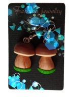 KOLCZYKI Z MODELINY GRZYBY PODGRZYBKI PRAWDZIWEK