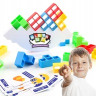 BALANSUJĄCA WIEŻA GRA ZRĘCZNOŚCIOWA TETRIS DUŻY ZESTAW UKŁADANKA RUCHOMA