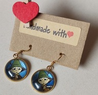 Kolczyki sztyfty Włóczykij Muminki stal 16 mm