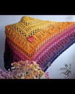 Chusta ręcznie robiona na szydełku, pracownia artystyczna AgiMagi