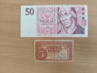 5 i 50 Koron czechosłowacja /seg.miód/