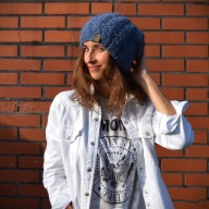 Czapka zimowa wełniana beanie City Beat denim
