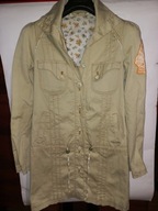 Kurtka XS S 36 płaszcz zielony na lato jak nowy