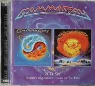 Gamma Ray Insanity And Genius/Land Of The Free Egzemplarz promo. 2x CD Irl