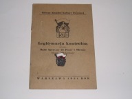 LEGITYMACJA KONTROLNA + ODZNAKA BĄDŹ SPRAWNY DO PRACY i OBRONY 1951 ROK