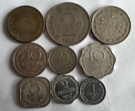 zestaw monet Sri Lanka Cejlon 9 szt.